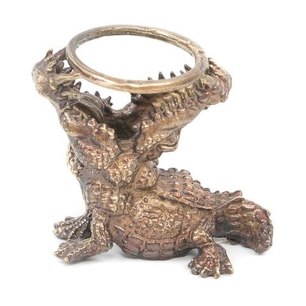 Подставка для шара "Крокодил"из бронзы G 117096