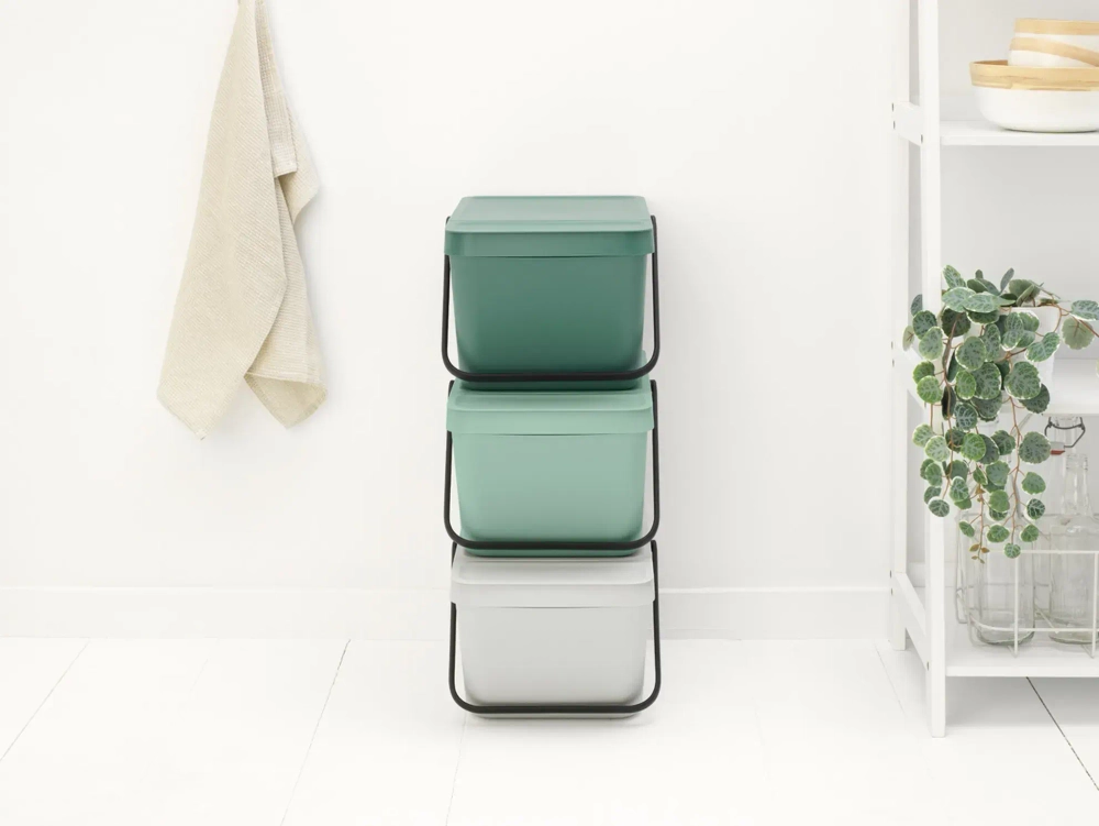 Brabantia Контейнер для сортировки мусора Sort & Go 20л Светло-серый