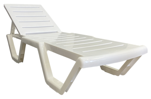 Лежак Аква арт.956364, пластик (белый)
