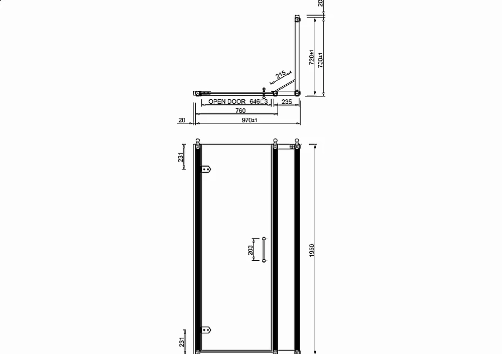 Душевой уголок Burlington C20/C15/C12 100x76 стекло прозрачное/профиль хром