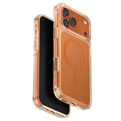 Чехол Uniq для iPhone 17 Pro LifePro Xtreme (AF) MagSafe, Frost Clear/Volt Orange(IP6.3P(2025)-LXAFMFCLRVO)