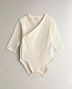 ZARA HOME НАБОР ДЕТСКИХ БОДИ С ПРИНТОМ, ЖЕЛТОВАТО-БЕЛЫЙ