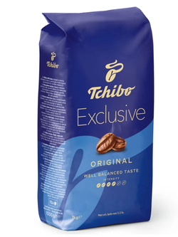Кофе в зернах Tchibo Exclusive, 1 кг (Чибо)