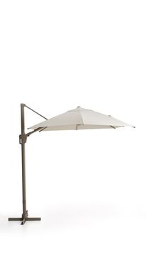 Уличный зонт Noli с алюминиевой конструкцией цвета таупе, 300 x 420 см