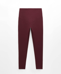 OYSHO Удобные легинсы для будущих мам, бордовый