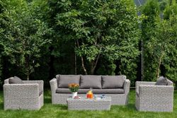 "Капучино" лаунж-зона из искусственного ротанга, цвет бежевый