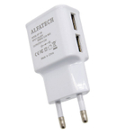 Сетевой адаптер питания Alfatech AF-138 2USB LED 2A (белый)