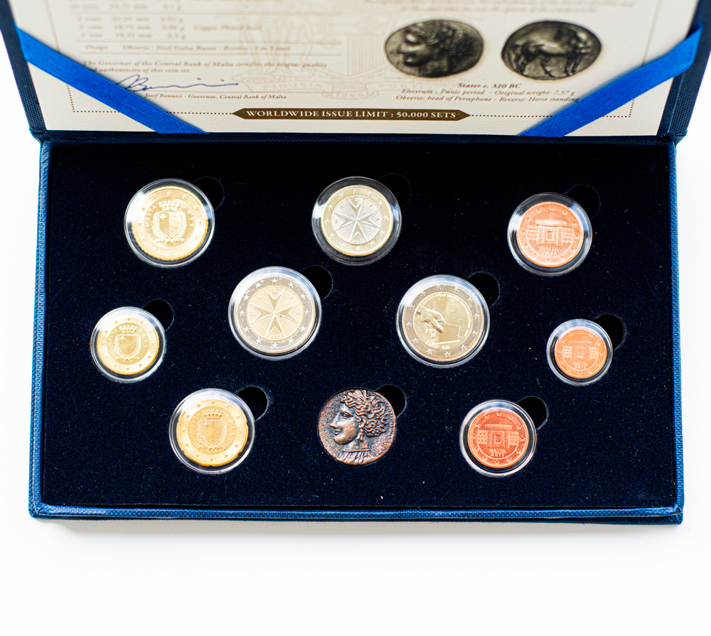 Malta 2011 Brilliant Uncirculated (BU) Euro Coin Set – Including 2 Euro Commemorative Coin