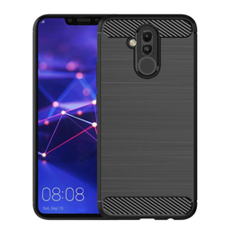 Чехол для Huawei Mate 20 Lite цвет Black (черный), серия Carbon от Caseport