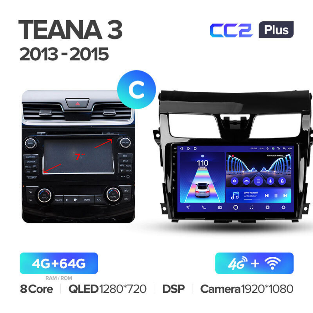 Teyes CC2 Plus 10.2" для Nissan Teana 2013-2015