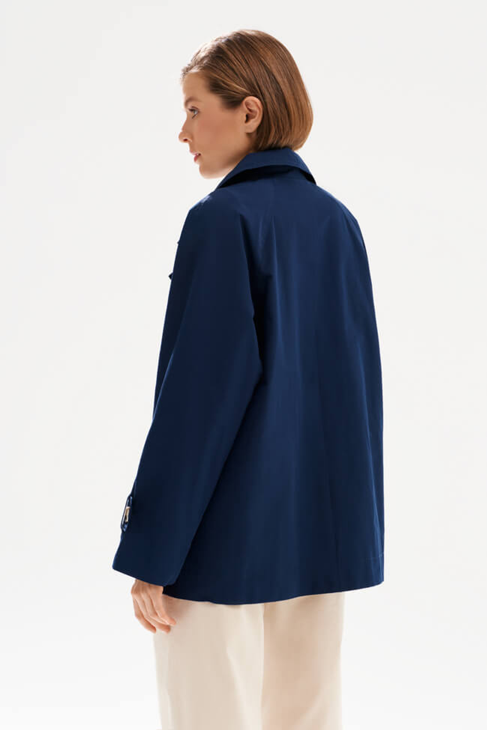 0119 Плащ женский (темно-синий)