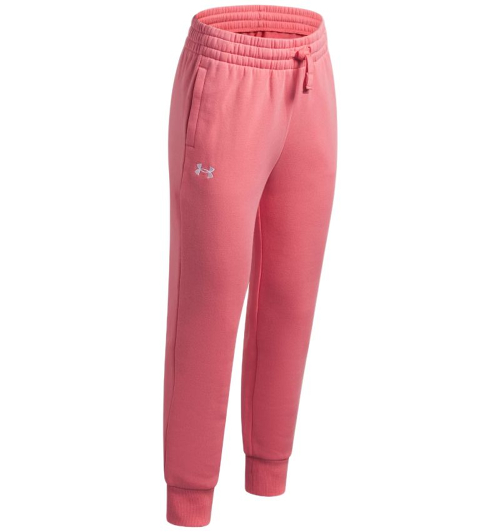 Брюки для девочки теннисные Under Armour Rival Fleece - bittersweet pink/white