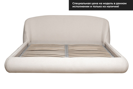 Кровать Палаццо(Palazzo) 180 без мех.шенилл экрю Natur-Ecru 215x240x90см Garda Decor