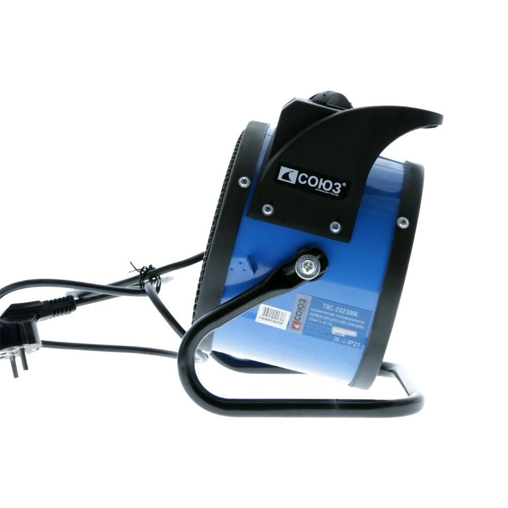 Тепловентилятор СОЮЗ ТВС-2023МК, 2 кВт, 30 м², синий