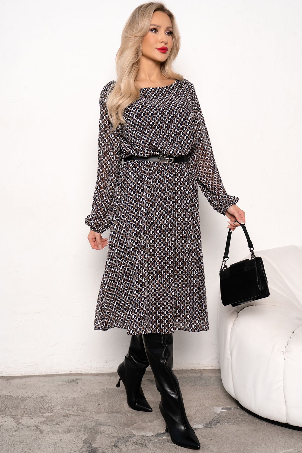 Платье Элина (мокко) Р11-2012/2 Nikol (Уценка)