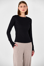 Лонгслив приталенный с рельефом