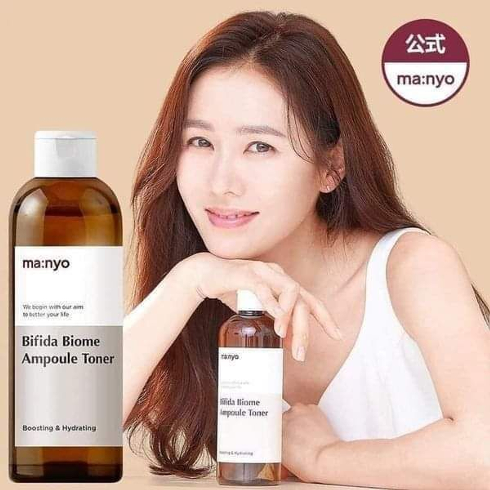 Manyo Bifida Biome Ampoule Toner ампульный укрепляющий тонер с бифидобактериями (300 мл.)