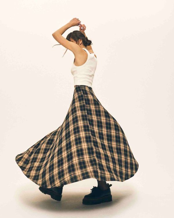 Юбка A-line черная - фото 2