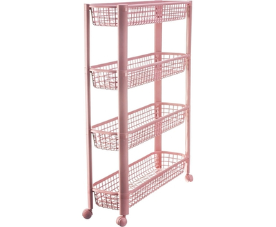 Полка узкая на колёсах (4 секции)