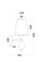 Настенный светильник (бра) Freya FR2022WL-01CH