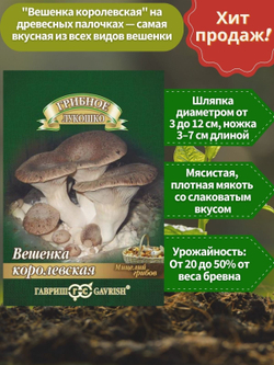 Грибы Вешенка королевская на древ. палочке Ц Гавриш