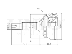 ШРУС внешний UNIO CVJ-20310