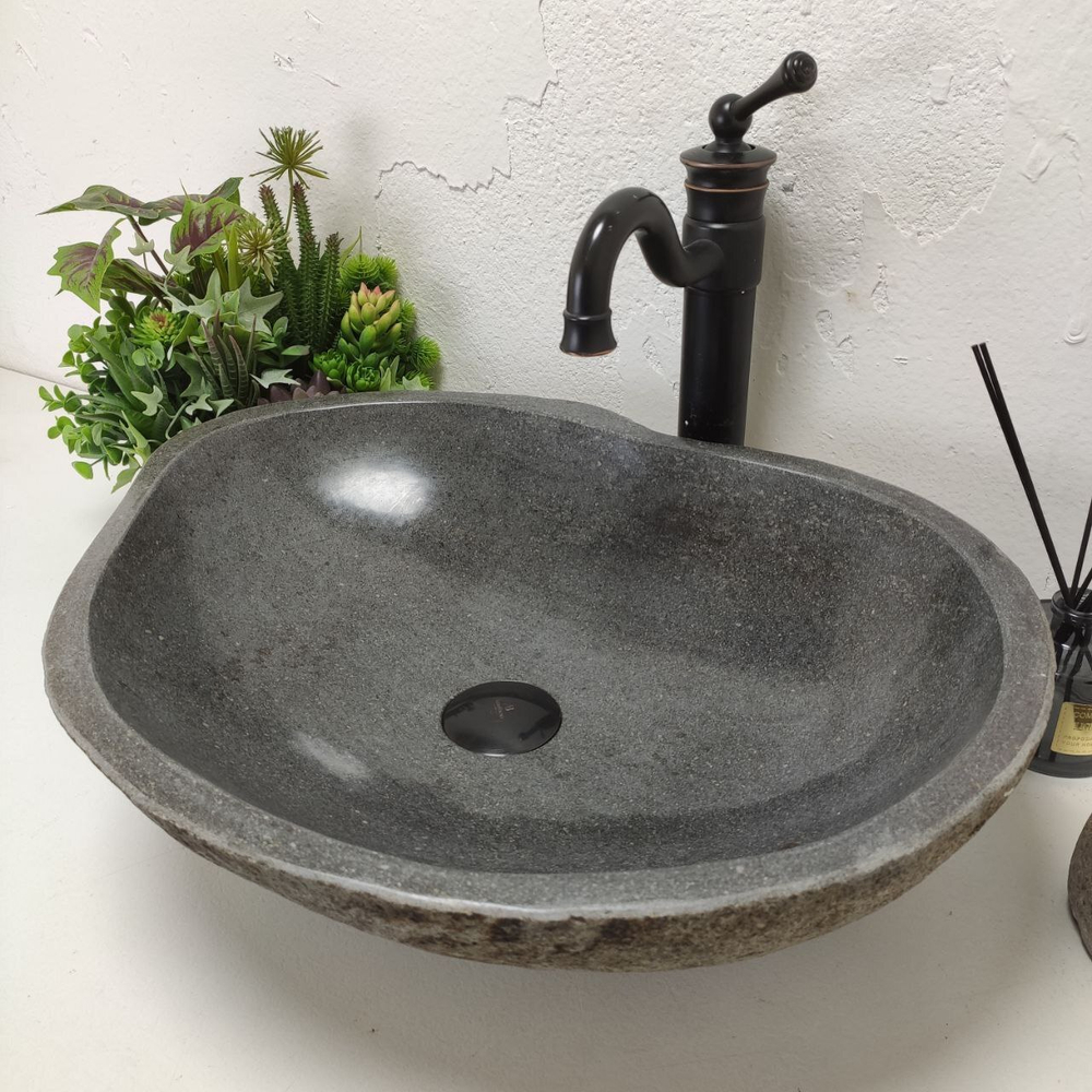 Раковина из речного камня RS61475 (55*41*15) B11