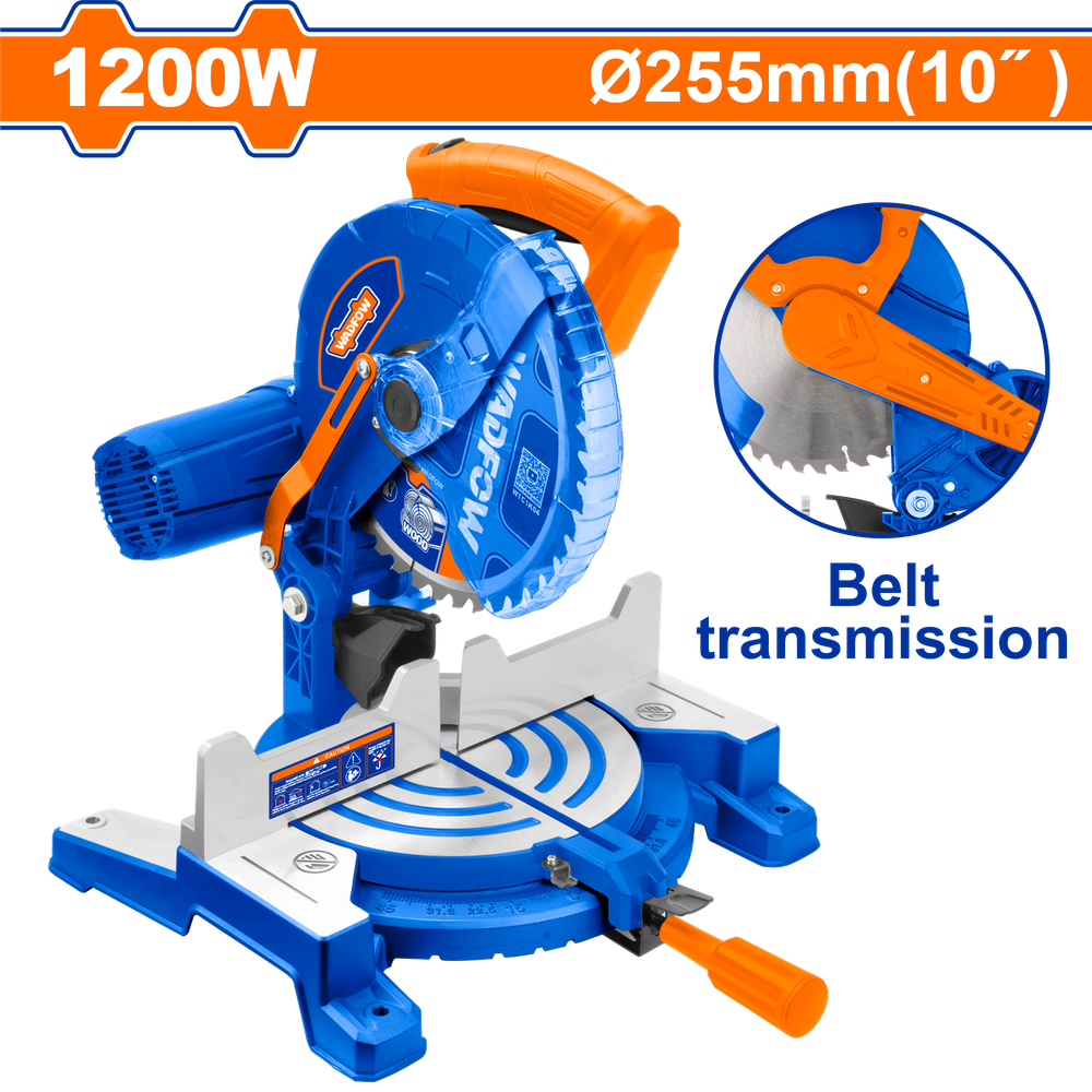 Торцовочная пила WADFOW WXD12001 1200 Вт 255х25.4 мм