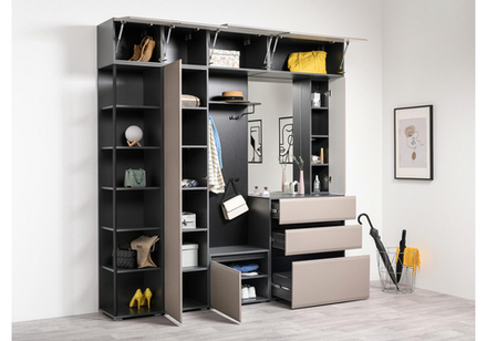 Шкаф Woodville Сейдиль 16.367.01 антрацит, веллюто капучино