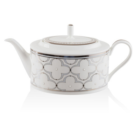 Чайник 1.25л Noritake Трефолио с платиновым кантом