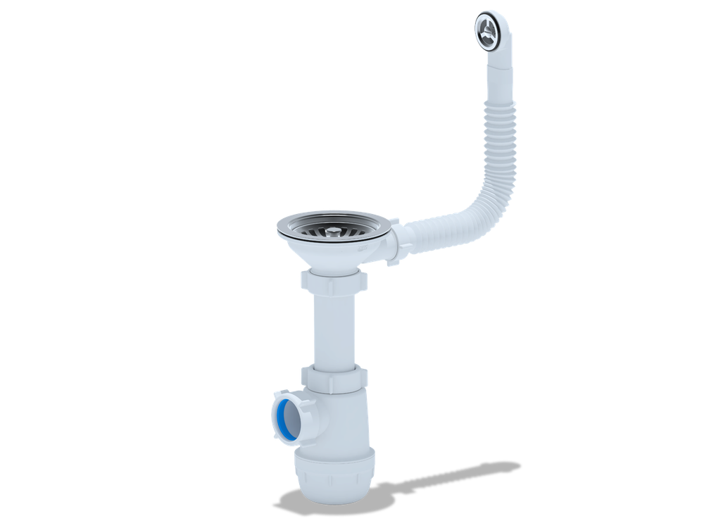 Сифон Ани Грот 3 1/2"* 40c гибким переливом круглым