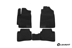 Коврики Standard, в салон для HYUNDAI Solaris (II, IIp) 2017- , Comfort, 4 шт. (полиуретан, чёрные) Element.ELEMENT2065210