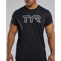 Футболка мужская TYR MEN'S AIRTEC TEE BIG LOGO SOLID/HEATHER