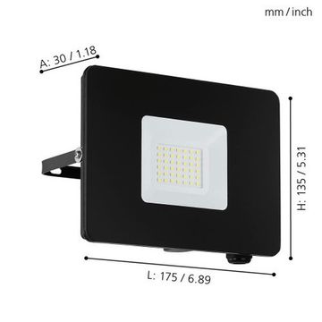 Уличный светодиодный прожектор 97457 черный Faedo 3 Eglo