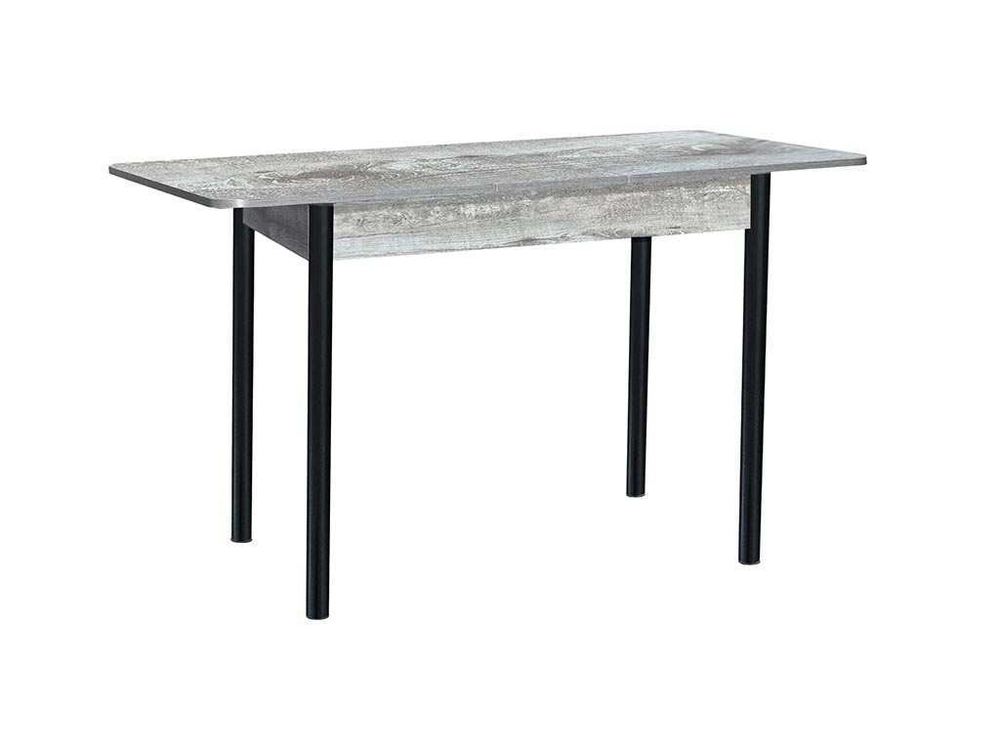 Нью йорк стол обеденный раздвижной / бетон темный/черный 900*600 (1200)