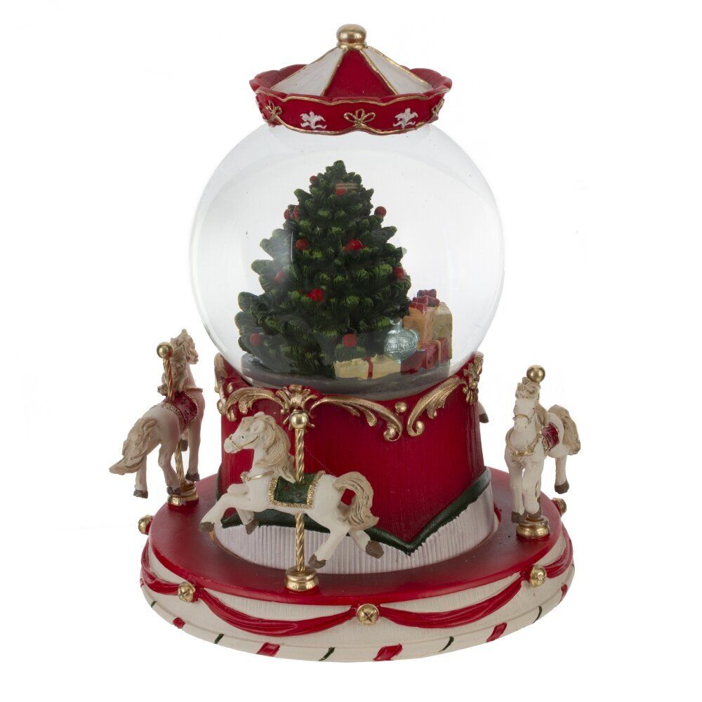 GAEM Фигурка декор в стекл шаре "Карусель" (движ, муз, подсвет 3хААА, н/п), D 10 см, L14 W14 H18 см