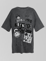 Футболка Xiyue 9236 удлиненная свободная с принтом