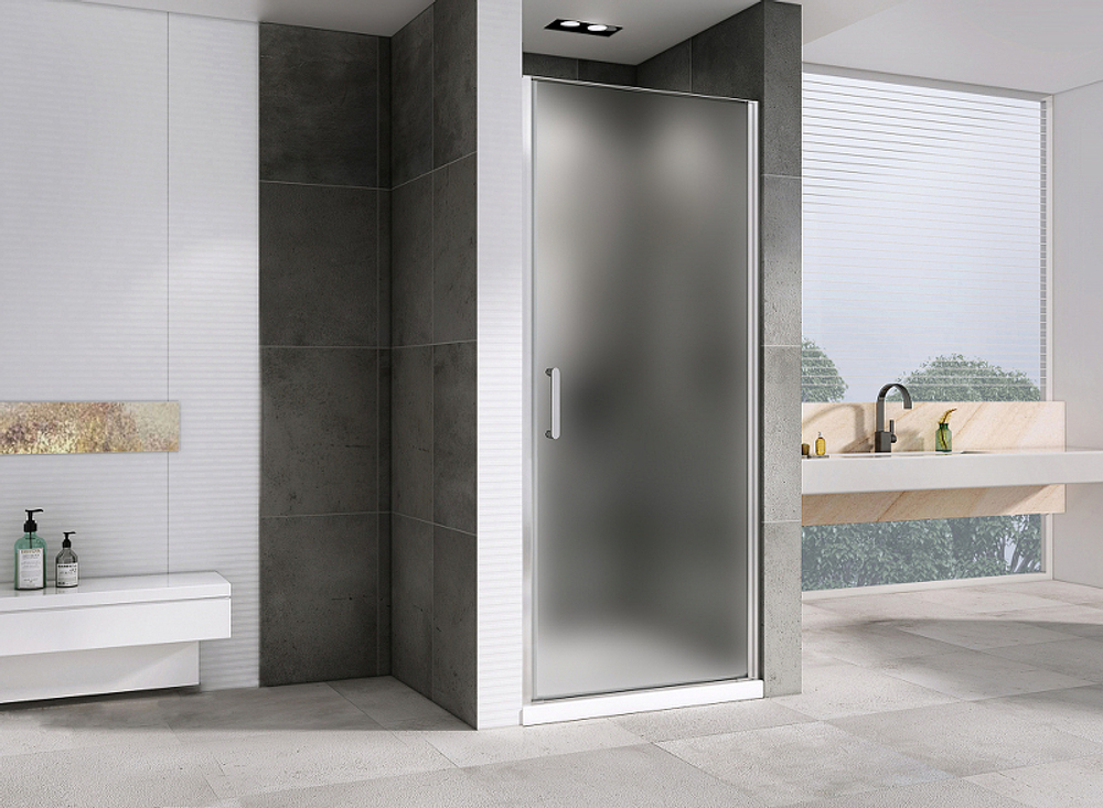 Душевая дверь Abber Sonnenstrand 100 AG04100M профиль Хром стекло матовое