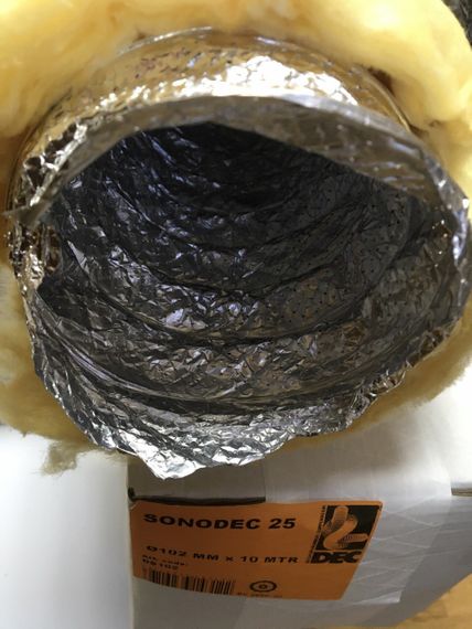 SONODEC 25-DS152мм x10м Звукопоглощающий гибкий алюминиевый воздуховод (Нидерланды)