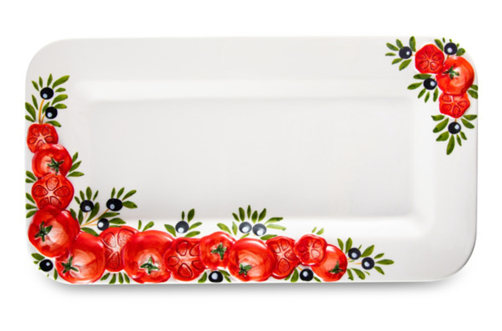 Блюдо 39х21см Edelweiss Томаты и оливки