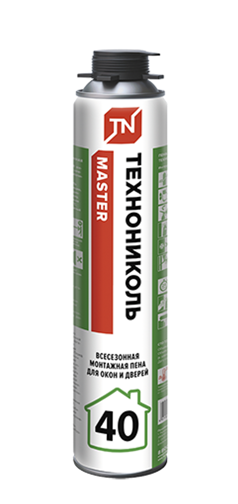 Пена монтажная профессиональная ТЕХНОНИКОЛЬ 40 MASTER всесезонная 600 мл.
