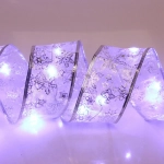 Гирлянда для дома ЛЕНТА ДЕКОРАТИВНАЯ «Морозные снежинки» 2,0 м, 6 см, 20 ламп LED (на батарейках), Серебро (подсветка серебро)