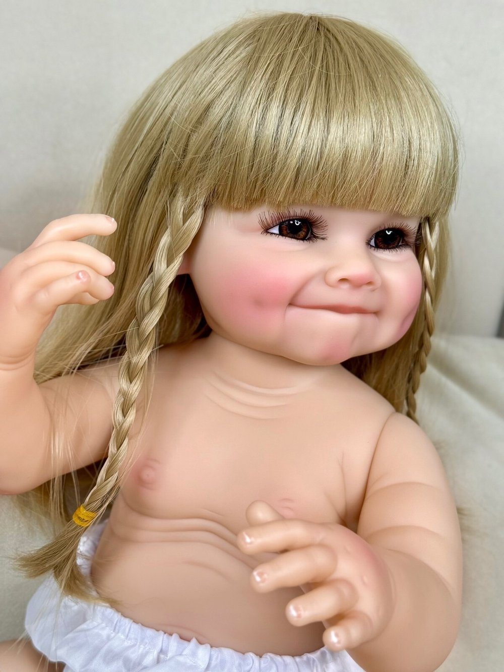 Кукла Реборн виниловая 55см без одежды (FA-134W)