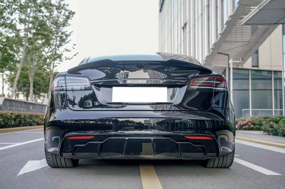 Обвес для Tesla Model S 2021+ Тесла С диффузор спойлер губа переднего бампера боковые юбки