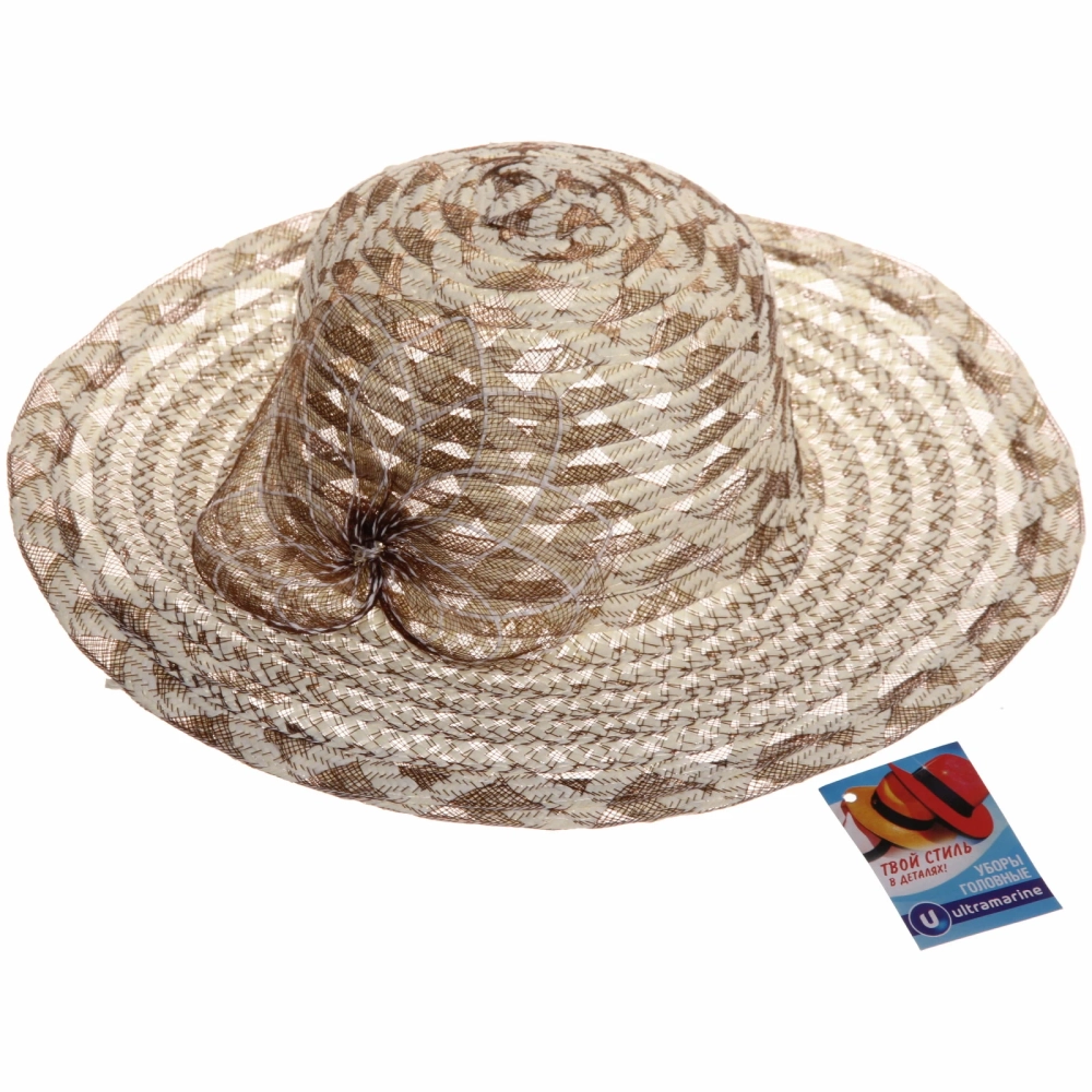 Шляпа женская с широкими полями «TiraMiSu- Лорен», микс 4 цвета, р58, ширина полей 9 см