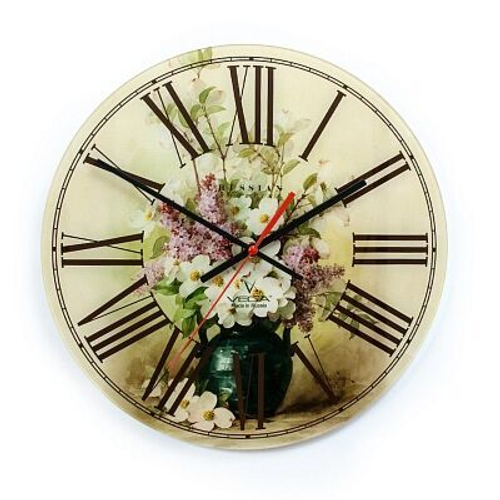 Часы настенные из акрила А1-15 "Ваза с цветами"