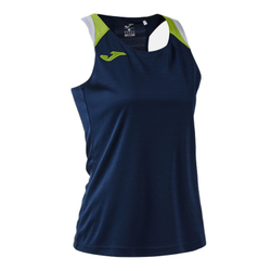 Женский топ теннисный Joma Terra Tank - dark navy/lime