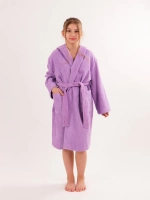 Халат детский махровый "Элит" с капюшоном, цвет: 805-Насыщ.сирень
