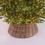 Корзина под елку, цельная, коричневая, ротанг