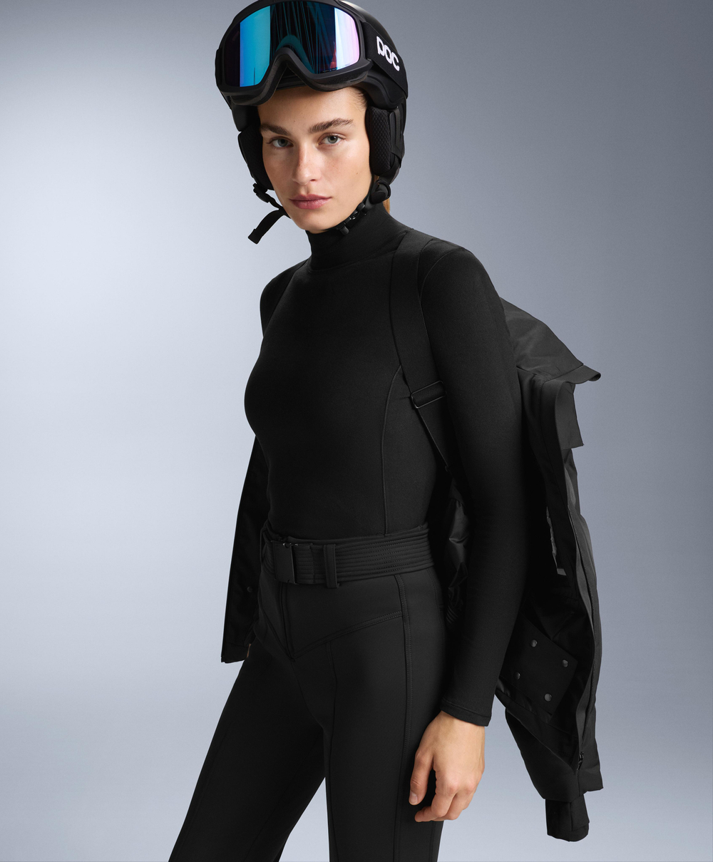 Oysho Термофутболка флисовая Base Layer с высоким воротом, черный